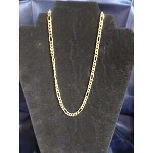 Gold tone Figaro necklace